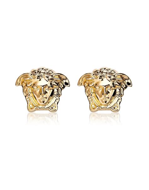 versace gold medusa earrings|Versace Medusa stud earrings.